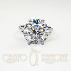 Solitario Argento con Zircone mm12